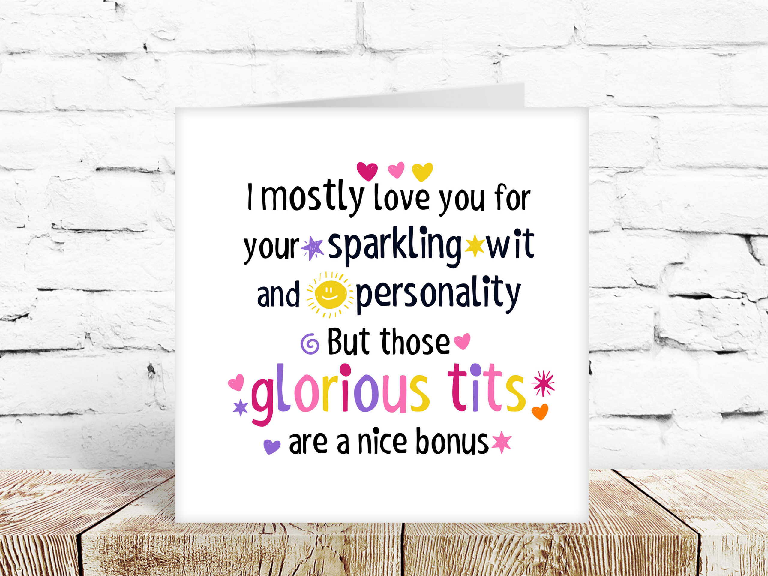 Wit, personality and glorious tits!
