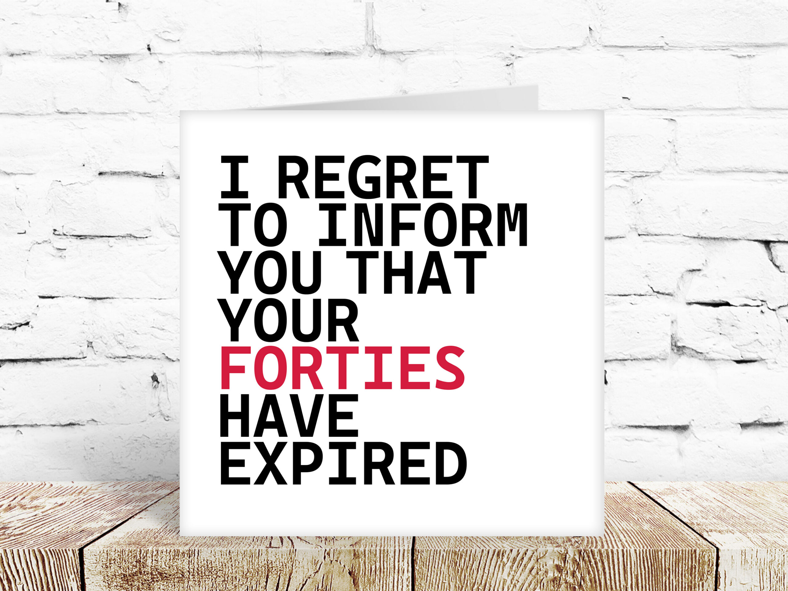 Your 40’s have expired
