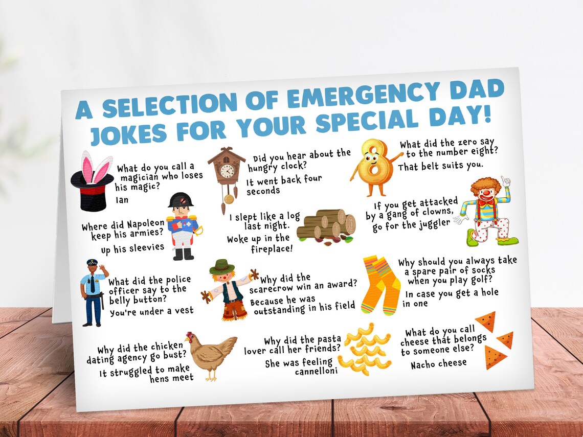 A selection of emergency dad jokes