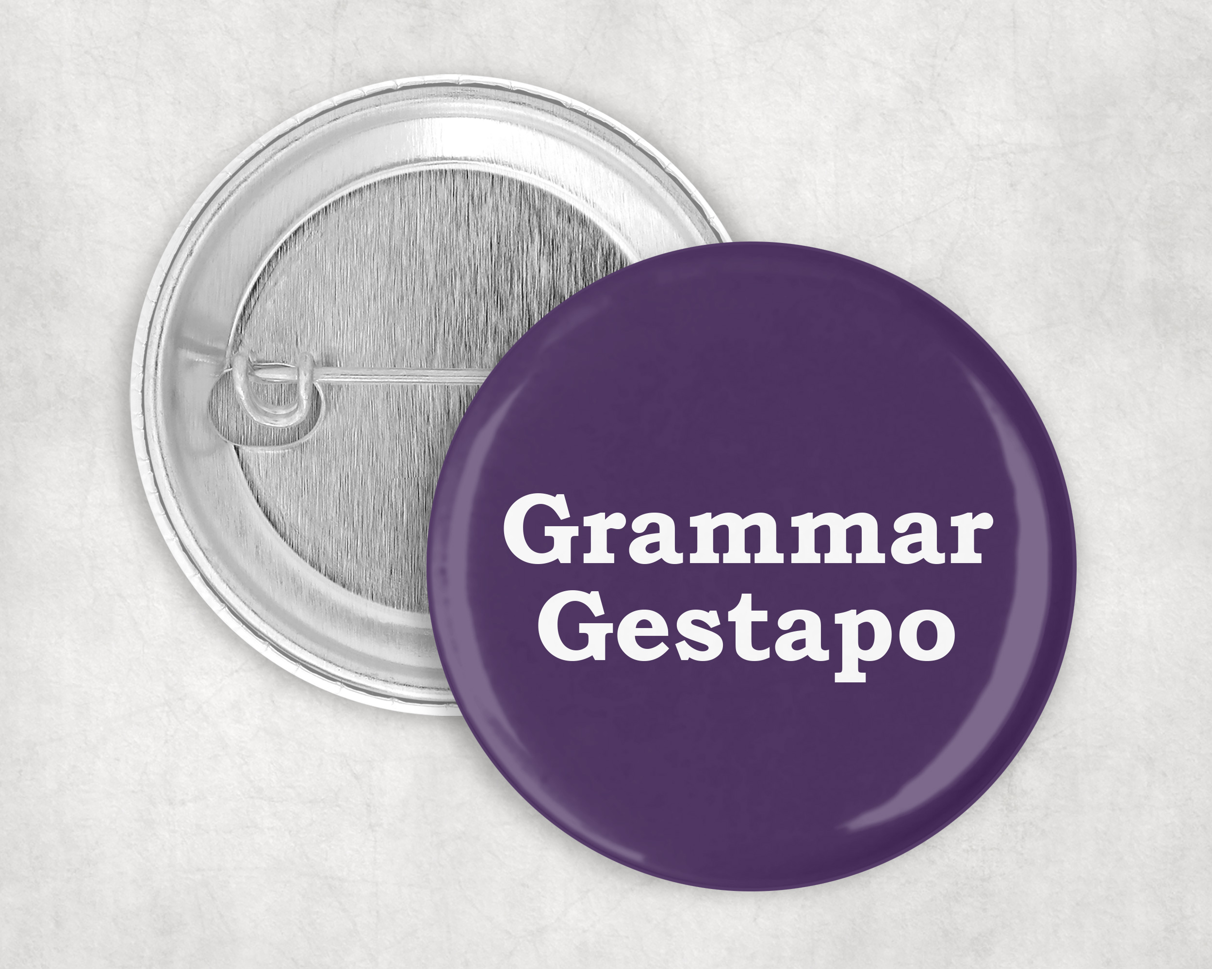 Grammar gestapo badge