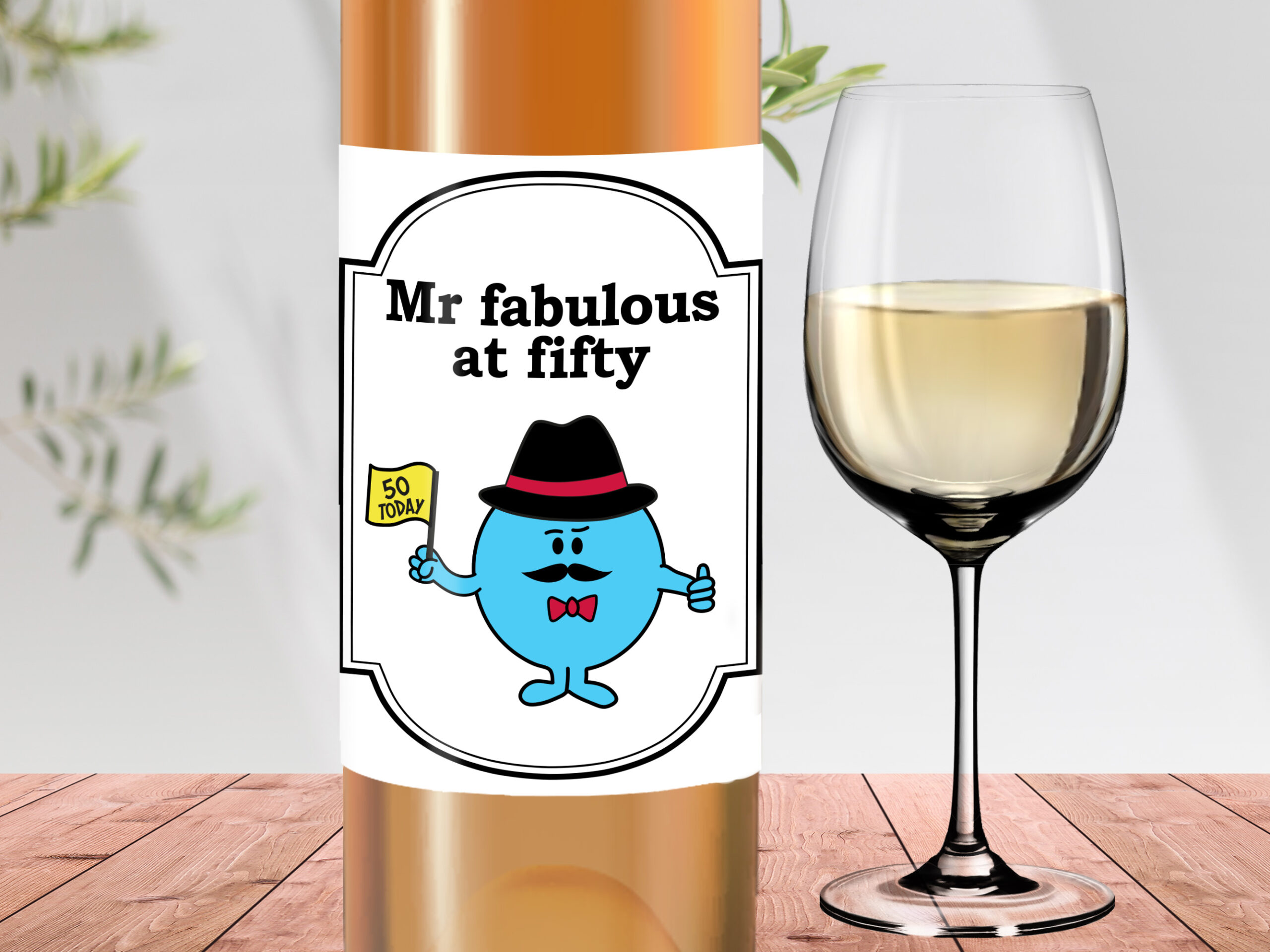 Mr Man, Fabulous at 50 wine label