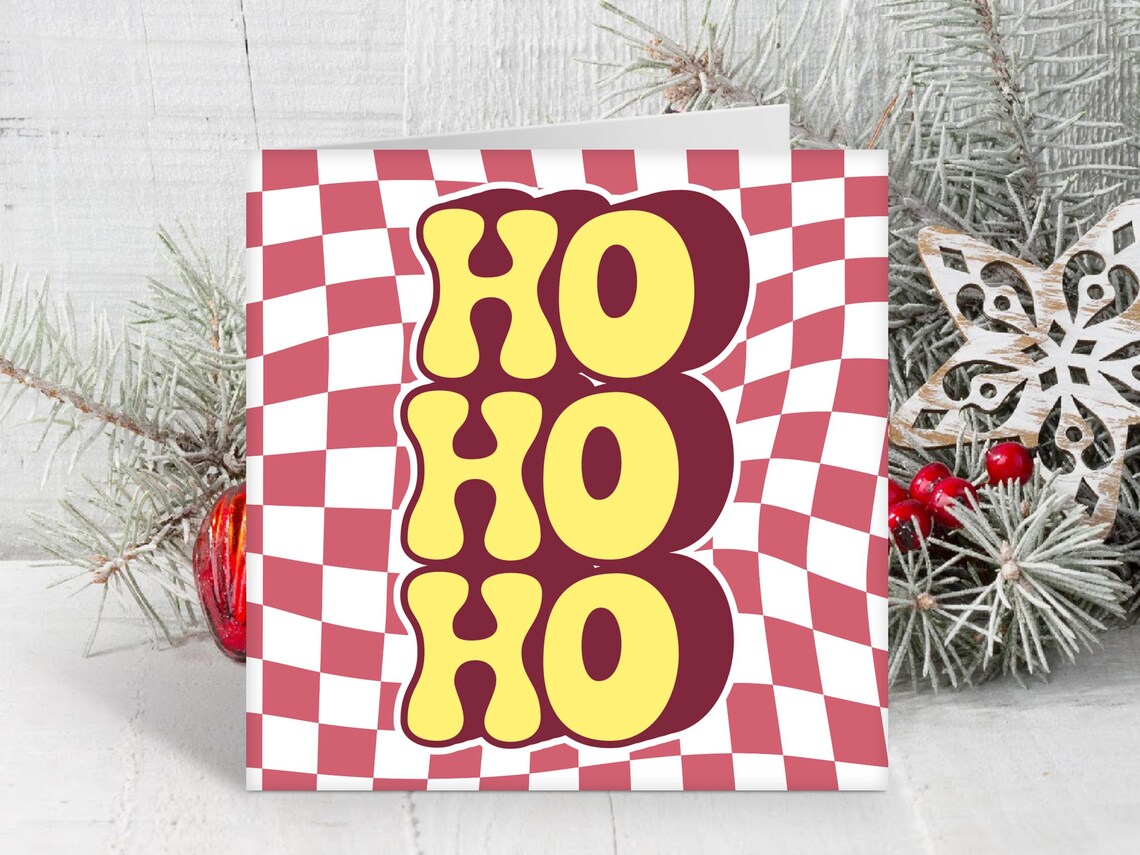 Ho Ho Ho, totally groovy Christmas card