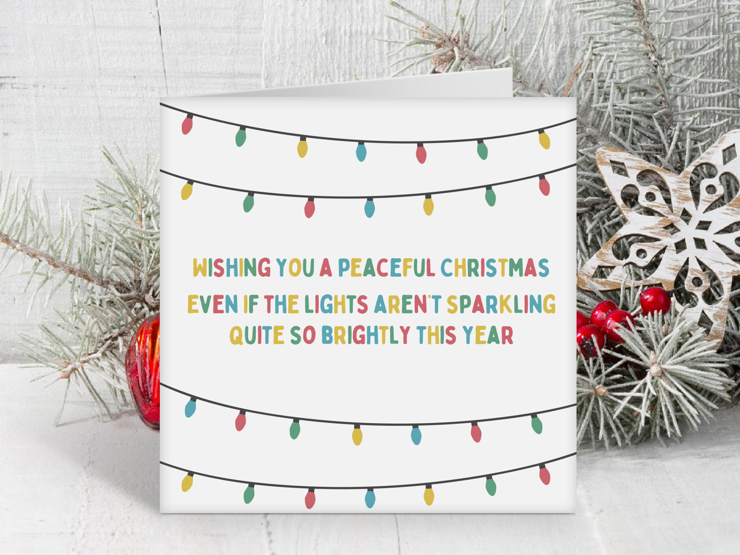 Wishing you a peaceful Christmas, even if the light’s aren’t sparkling so bright this year